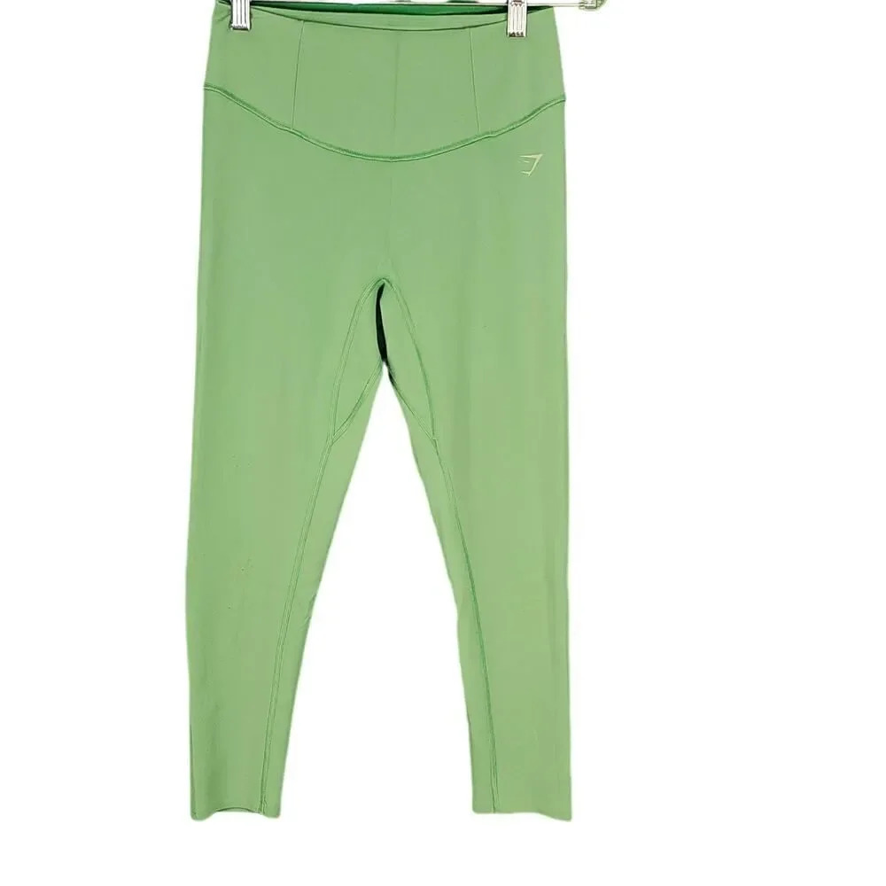 Gymshark Womens Green Studio 7/8 Leggings‎ Medium